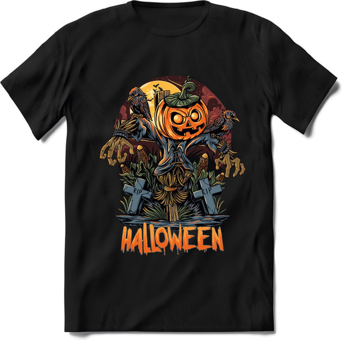 Halloween T-Shirt | Horror  Kleding Heren / Dames | Weerwolf , Monster , Vleermuis en Pompoen  Shirt |